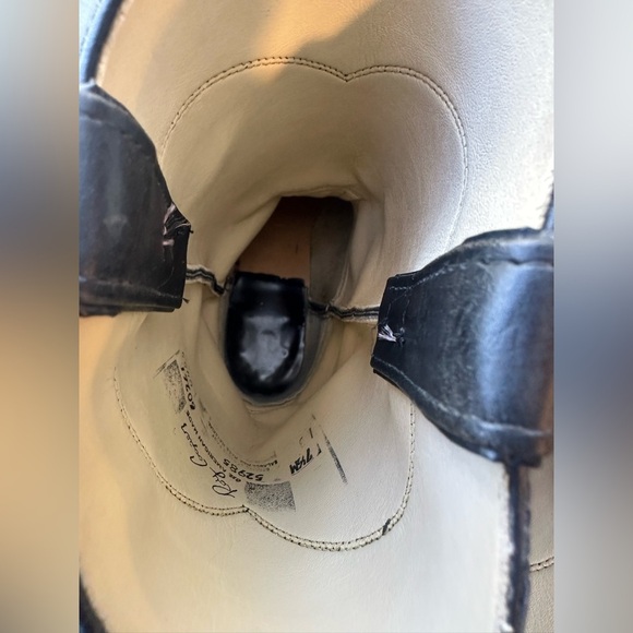 Roy Cooper Cowboy Boots Black Leather Men’s 7.5 M Western Made in USA - Picture 9 of 10